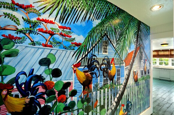 Hand Painted Mural at Villa Deja Vu