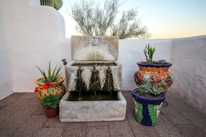south patio fountain