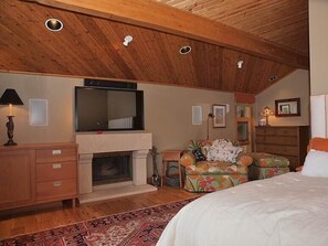 Master Bedroom open fire and entertainment system