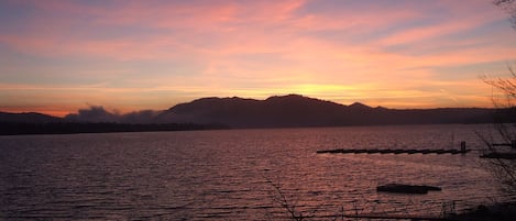 Sunset view from the deck