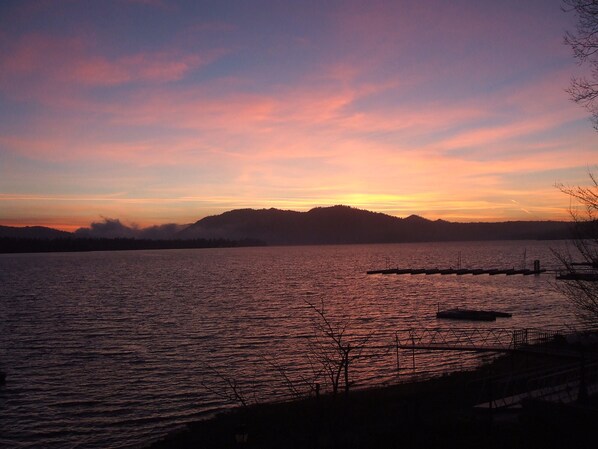 Sunset view from the deck