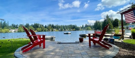 Patio by the water 