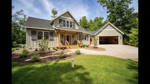 Great wooded lot. Private, yet close to town.
