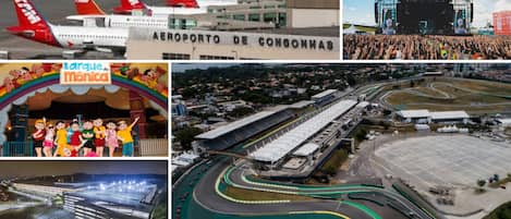 Próximo ao Aeroporto de Congonhas, Autódromo de Interlagos, Parque da Mônica 