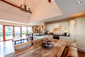 Eating area and kitchen