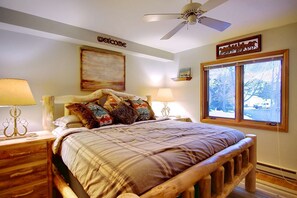 Beautiful views of the slopes from the bedroom.