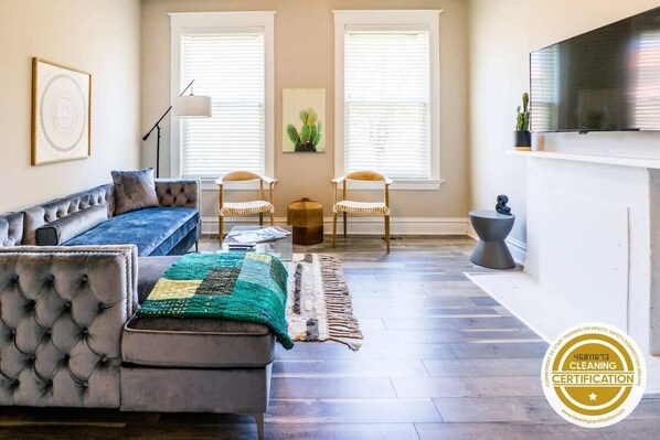 Welcome to our colorful, vibrant townhouse nestled in the Grove.