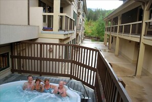 Outdoor hot tub for relaxing after a long day