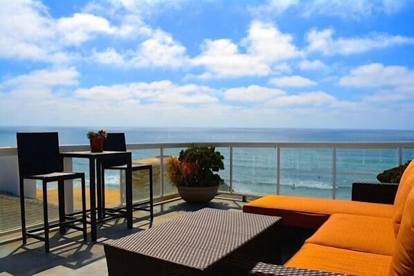 Stunning view of the famous Tourmaline surf break from your private deck.