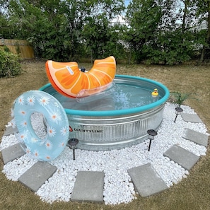 8 ft Stock Tank Pool - Perfect for cooling off and for little ones to play.