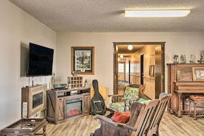 Stream family favorites on the flat-screen Smart TV in the common area.