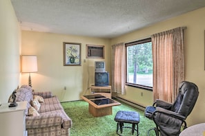 Up to 2 guests can stay in this 1-bedroom, 1-bath apartment.