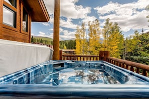 Vibrant private hot tub