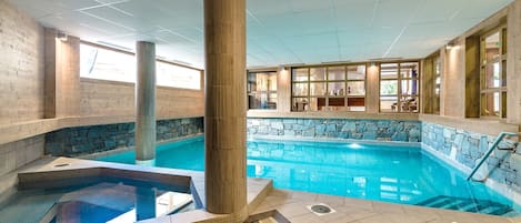 Dive into the lovely indoor pool after a great day!