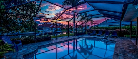 Another beautiful sunset pool side.