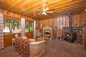 Living Room with Cozy Fireplace