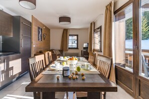 Share meals and laughs at the dining table.