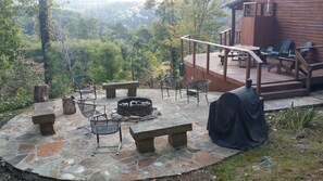 Firepit and deck