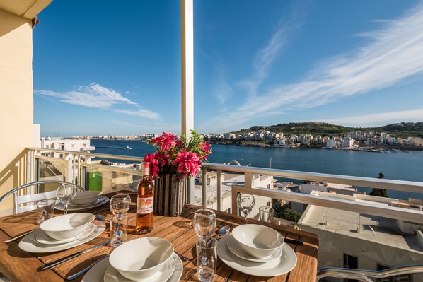 Spectacular Sea Views From sunny Front Terrace. 