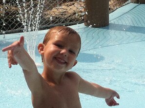 Wonderful children's water park!Enjoy the waterfall sounds from our balcony!