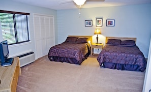 Bedroom with two full beds