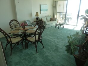 Dining area looking toward beach