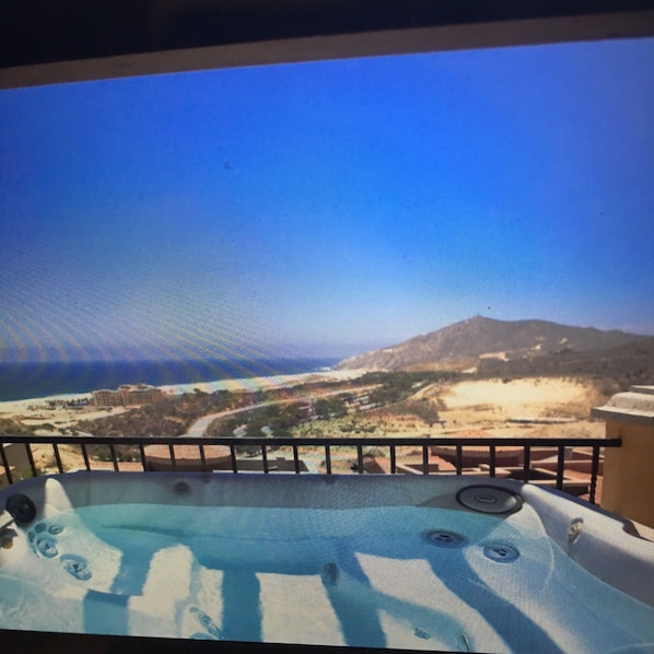 Looking toward the ocean from hot tub area.