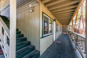 your deck overlooking the river. Grab the camp chairs from the closet and RELAX here!