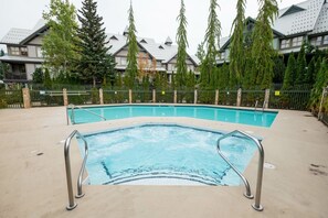 Complex pool and hot tub