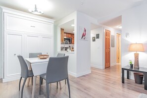 Dining area: Double murphy bed (folded)