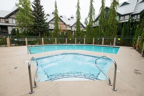 Complex pool and hot tub