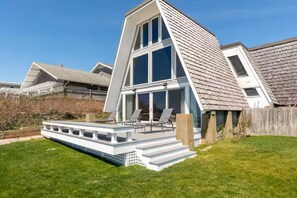 FRONT YARD OVERLOOKING DECK