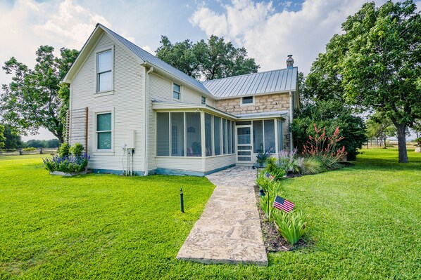 Our rock home was built in the 1890ies.  The wooden structure was added in 1920s