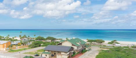 Your Eagle Beach view from the Seascape Retreat Two-bedroom condo at LeVent Beach Resort Aruba!
