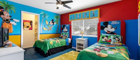 2 Twin Mickey Mouse beds