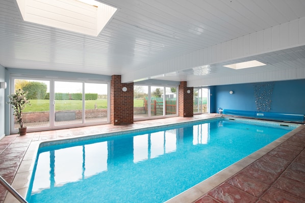 The fantastic heated indoor Swimming Pool - for your sole and private use