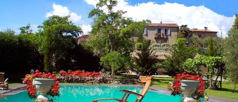 View of the Villa from garden-pool