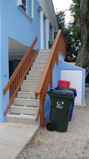 Stairs & Shed View