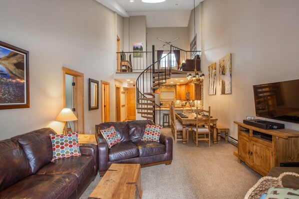 Vaulted main living space and loft. Great space for families to enjoy together!