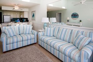 Sunbrella fabric/queen sleeper sofa with ortho mattress