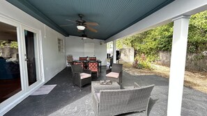 Enjoy a cup of coffee on this spacious patio