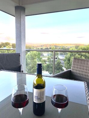 Enjoy a wine on the back deck and soak up the views. 