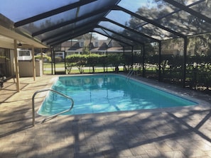 Pool View from Paver Walk Entrance 