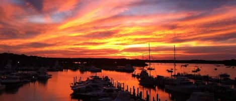 Enjoy a cocktail & watch sunsets from the Chart House at Crosby's Marina