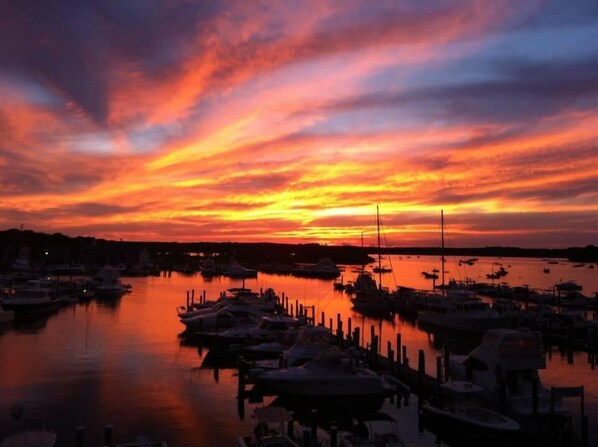 Enjoy a cocktail & watch sunsets from the Chart House at Crosby's Marina