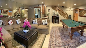 Downstairs Living Room (ping pong + pool table)