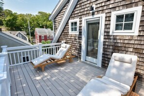 The private deck off the master suite.