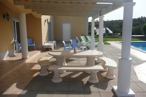 Outdoor dining area