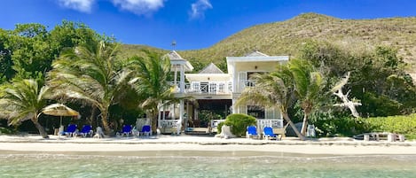 Turtle Beach Cottage, steps from the Caribbean Sea.