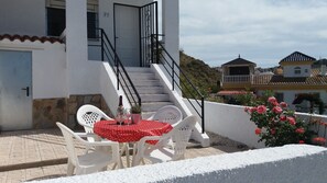 The sun soaked terrace is perfect for alfresco dinning and admiring the views.